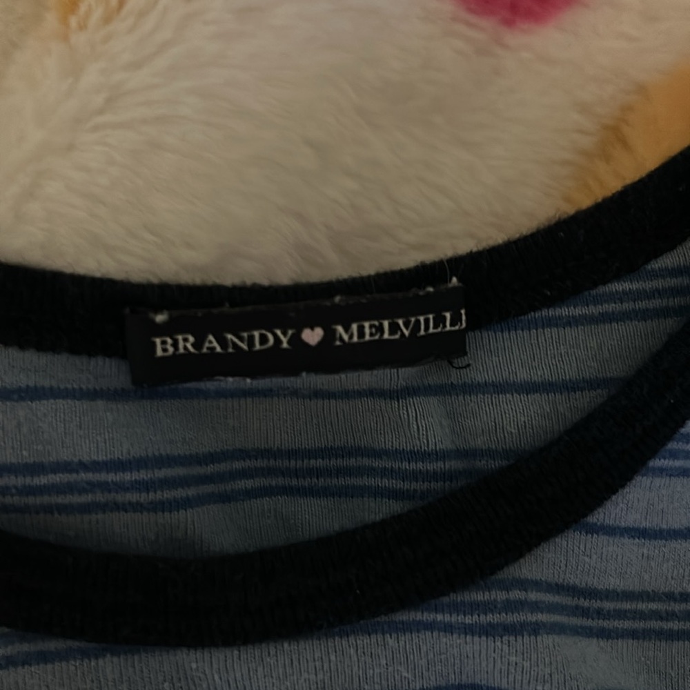 Brandy Melville Blue Striped Top